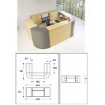 jual meja Reception Table