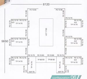 Partisi Kantor Uno 06 Series Slim 8 Staff dan ruang Rapat,