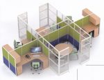 Partisi Kantor Uno 12 Series Premium 4 Staff dan meting