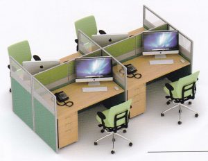 Partisi Kantor uno 02 series Slim 4 Staff