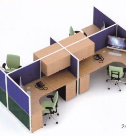 Partisi kantor 4 staff