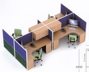 Partisi kantor 4 staff