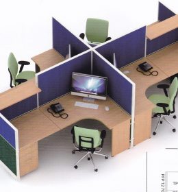 Partisi kantor uno 4 Staff ,
