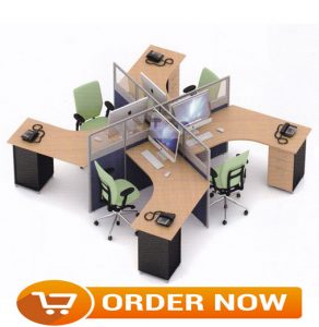 desain partisi kantor 4 staff