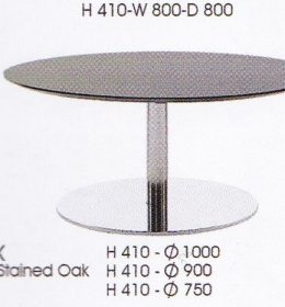 meja Bulat Indachi CTRX BlackStained Oak