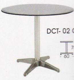 meja bulat indachi DCT-02 Glass