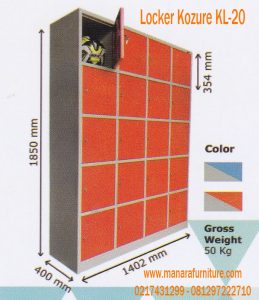 Harga Locker 20 Pintu KOZURE-KL-20