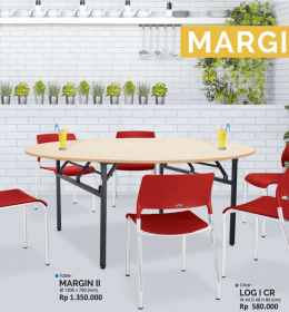 Meja Makan Bulat lipat Ichiko Margin 2