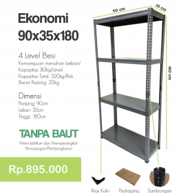 Rak MM Ekonomi 4 level Besi