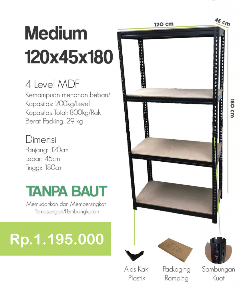 Rak MM Medium 120 4 level MDF