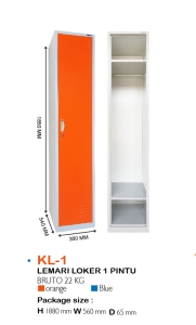 LEMARI LOCKER SEKOLAH KOZURE 1 PINTU KL-1