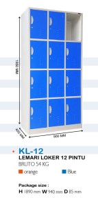 LEMARI LOCKER SEKOLAH KOZURE 12 PINTU KL-12