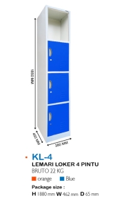 LEMARI LOCKER SEKOLAH KOZURE 4 PINTU KL-4
