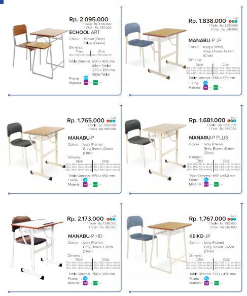 Jual Kursi meja Siswa Chitose